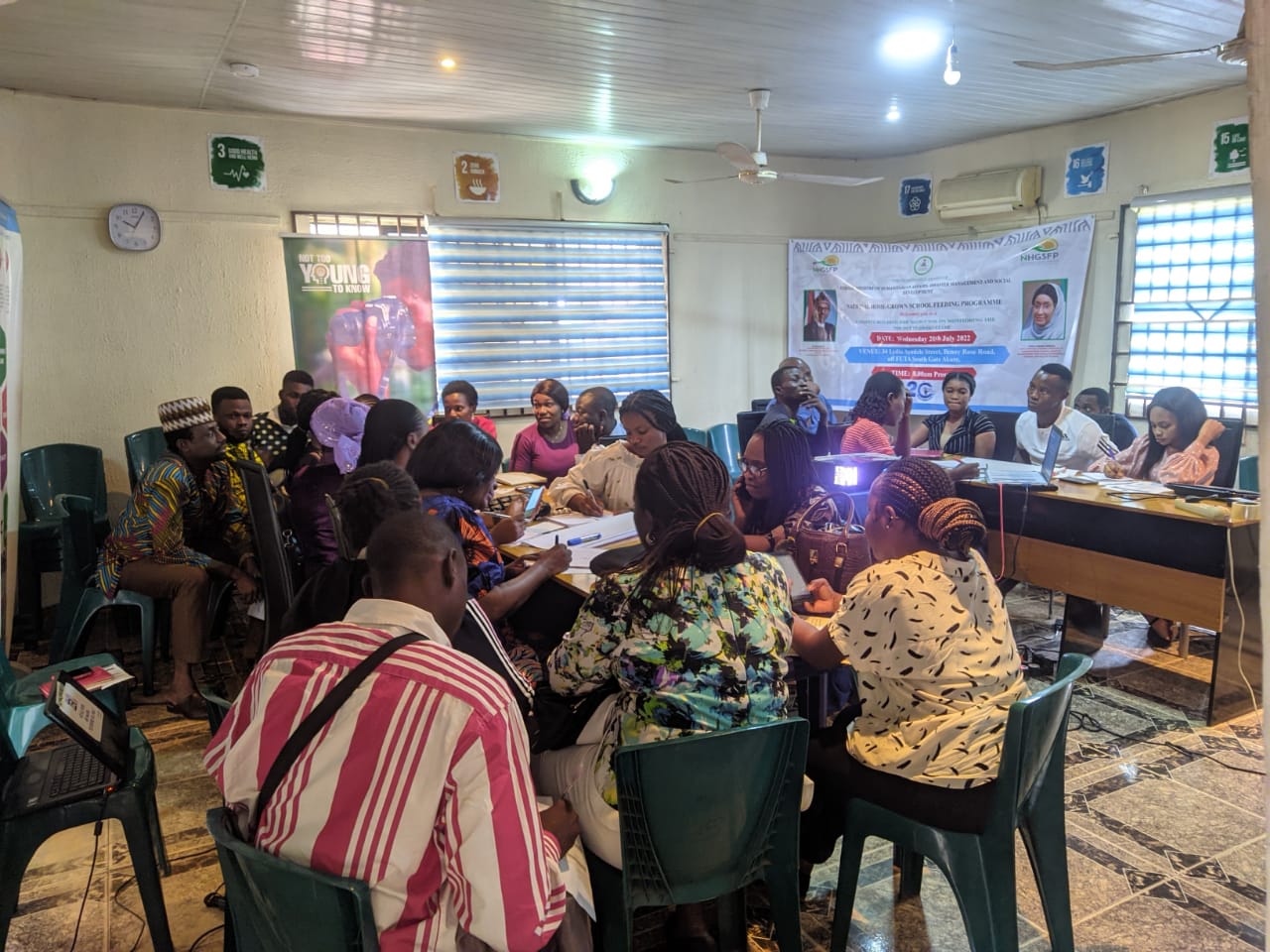 "Group discussions at K&TRC's training on monitoring NHGSFP"